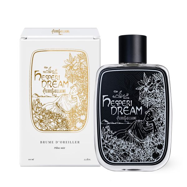 Hesperidream - Packaging - Bouteille 100ml - brume d'oreiller - Mandarine, Sauge, Pavot de Californie