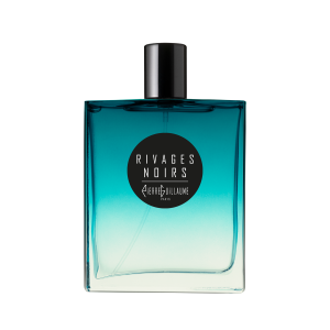 Pierre Guillaume Paris Rivages Noirs aromatic spicy perfume bottle. Scent notes of Rivages Noirs by Pierre Guillaume including Mediterranean cypress, whisky, ozonic notes, ginger, and cedarwood.