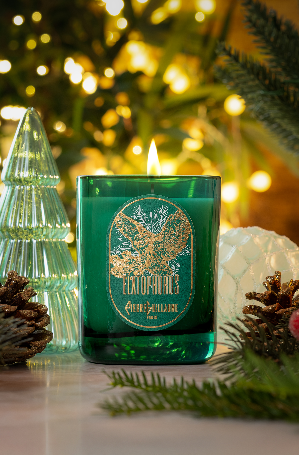 Pierre-Guillaume-Parsi---Elatophoros---Bougie-Parfumee---240g---Aiguilles-de-pin,-Sauge,-Myhrre,-Ciste-Labdanum-web Elatophoros, scented candle 240g, Pine needles, Sage, Myhrre, Labdanum, Leather - Artwork
