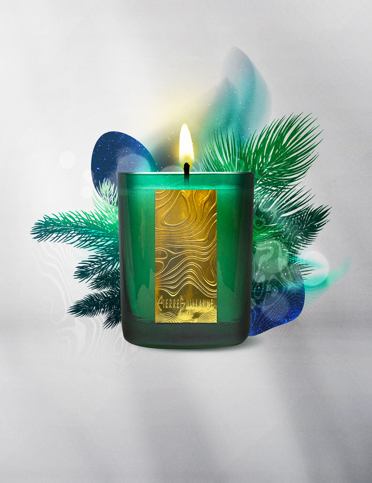 Bougie parfumée, édition spéciale Noel, Forêt Boréale, Pin, Bouleau, Miel, Visuel de qualité - Scented candle, special Christmas edition, Boreal Forest, Pine, Birch, Honey, Quality visual