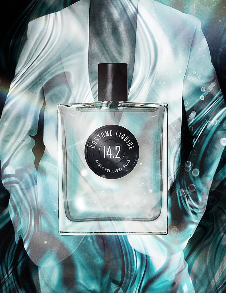 Perfume 14.2 Costume Liquide by Pierre Guillaume Paris with scents of Peppered Iris, Basil, Violet Leaves, Haitian Vetiver - Artwork