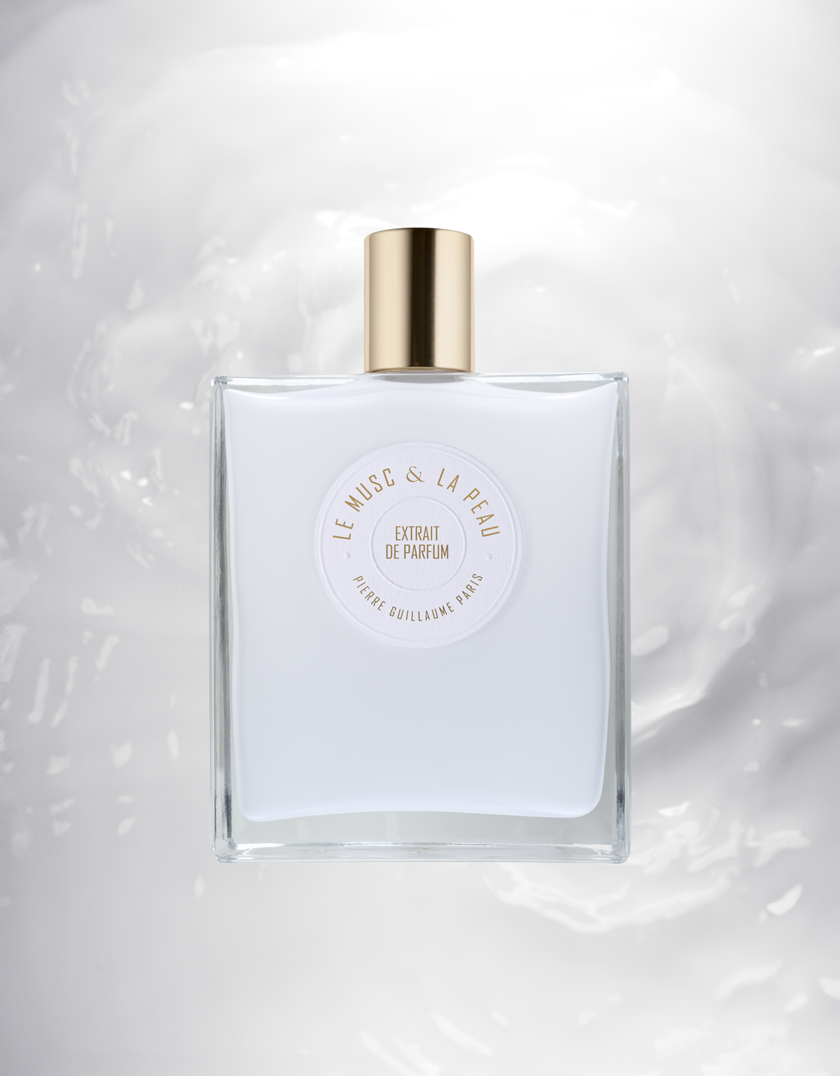 Le Musc & la Peau - Perfume Extract, 100ml Bottle - Rosemary Milk, Ylang-Ylang, Musc Hypralone®, Amber, Cedar, Sandalwood. Artwork.