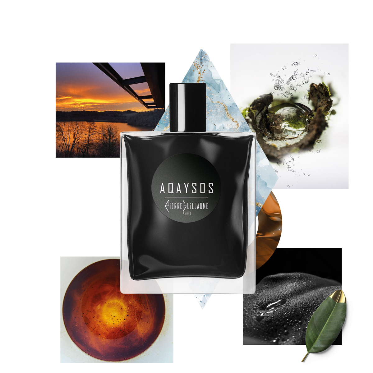 Pierre Guillaume Paris, Pierre Guillaume collection Noire, eaux de parfums contemporaines et graphique dans leur flacon noir Shadow - 50ml - 100ml.