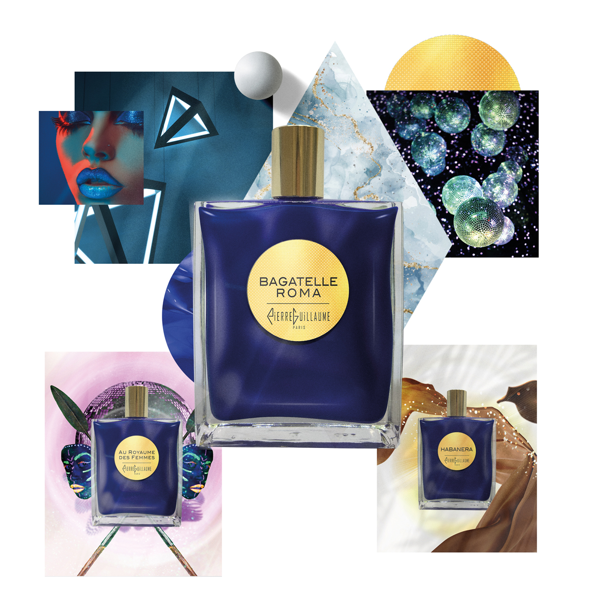 Pierre Guillaume Paris - Pierre Guillaume Contemplation, parfums d'exception de haute parfumerie, bouteille bleue Klein - 100ml - 50ml.