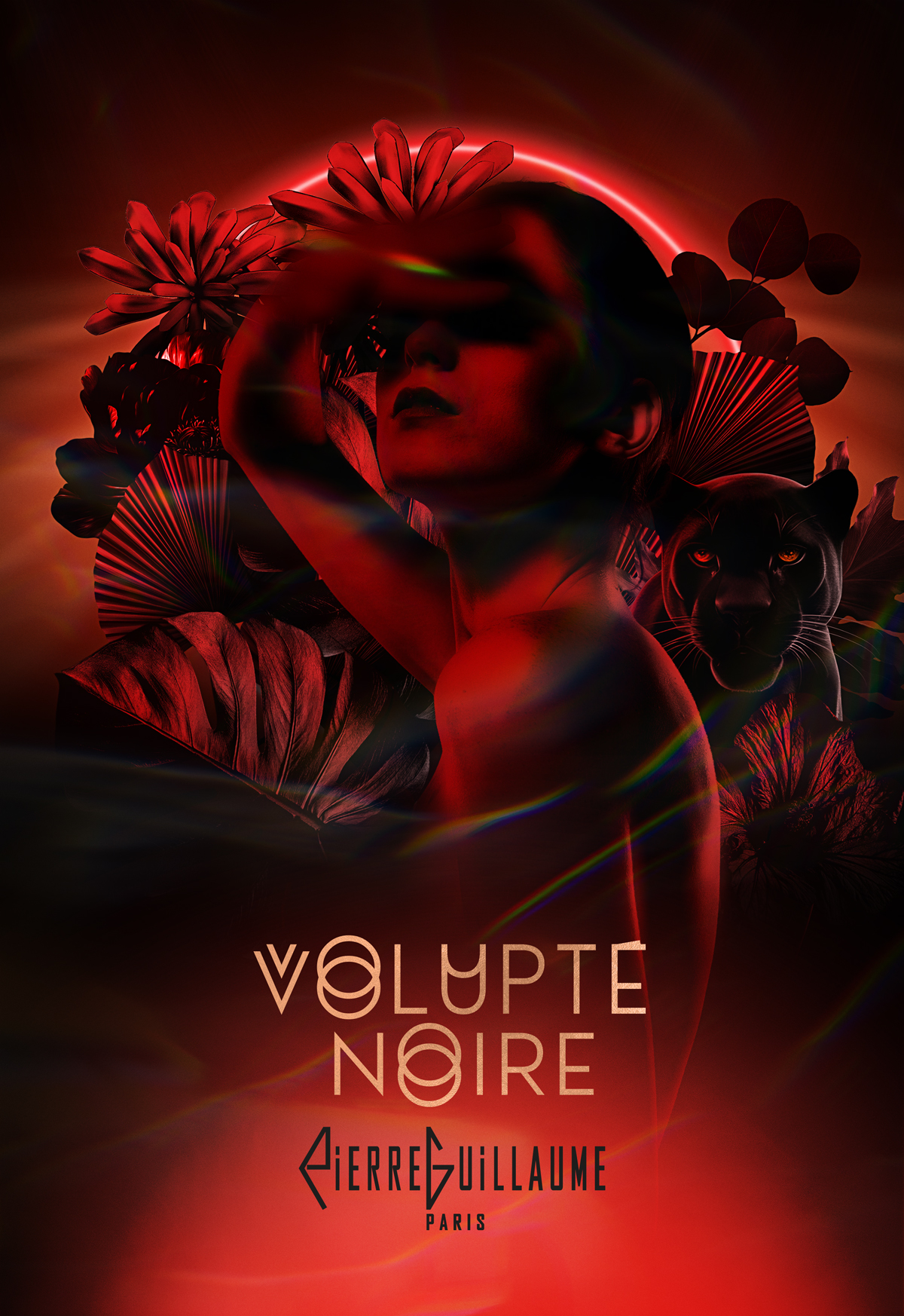 Parfum Volupté Noire I 100ml bottle, Intense, Balmy, Magnetic. Bergamot, Davana, Medjoul Date, Lime, Acacia, Jasmine, Black Oak, Euphorbia Honey, Amber, Musk. Artwork 3.