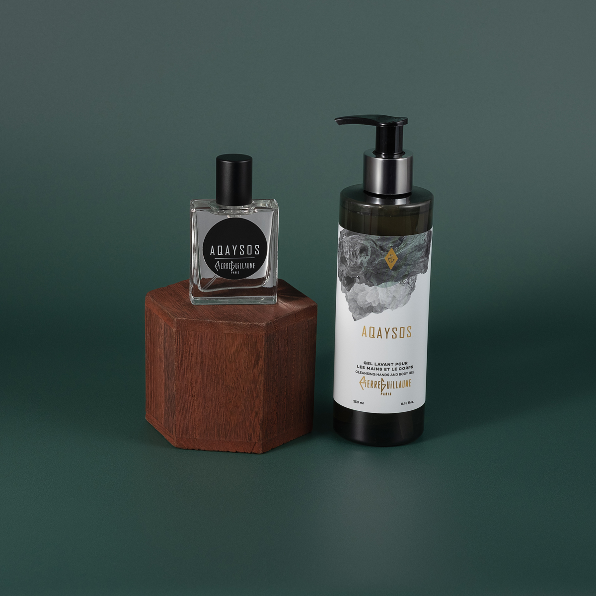 Pochette Cadeaux Duo Aqaysos, Boisé Épicé Fruité, Eau de Parfum 30ml, Gel Lavant 250ml