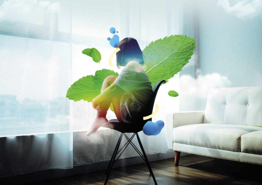 Leaf — Feuilles de menthe et de figuier, ambiance verte et fraîche