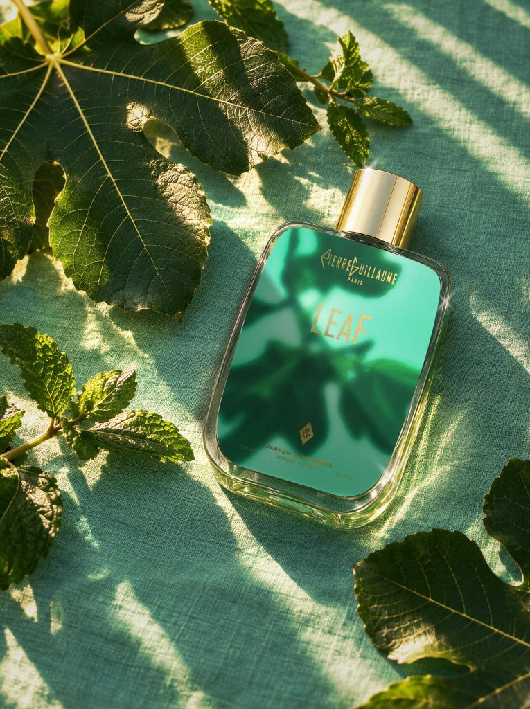 Leaf — Artwork, flacon 100 ml sur fond de feuillage — Pierre Guillaume Paris