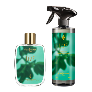 Leaf — Parfum d'intérieur 100 ml et La Gachette 500 ml — Patchouli, Menthe, Figuier — Pierre Guillaume Paris